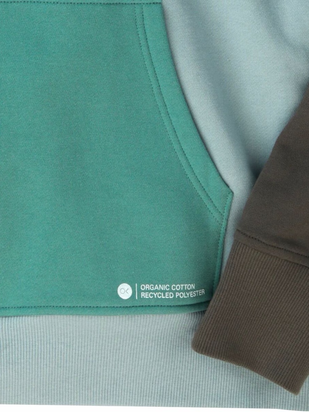 Outerknown All-Day Colorblock Hoodie XL Ash Blue organic Gorpcore sweatshirt - Picture 4 of 13
